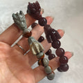 Natural agate dragon carved bracelet